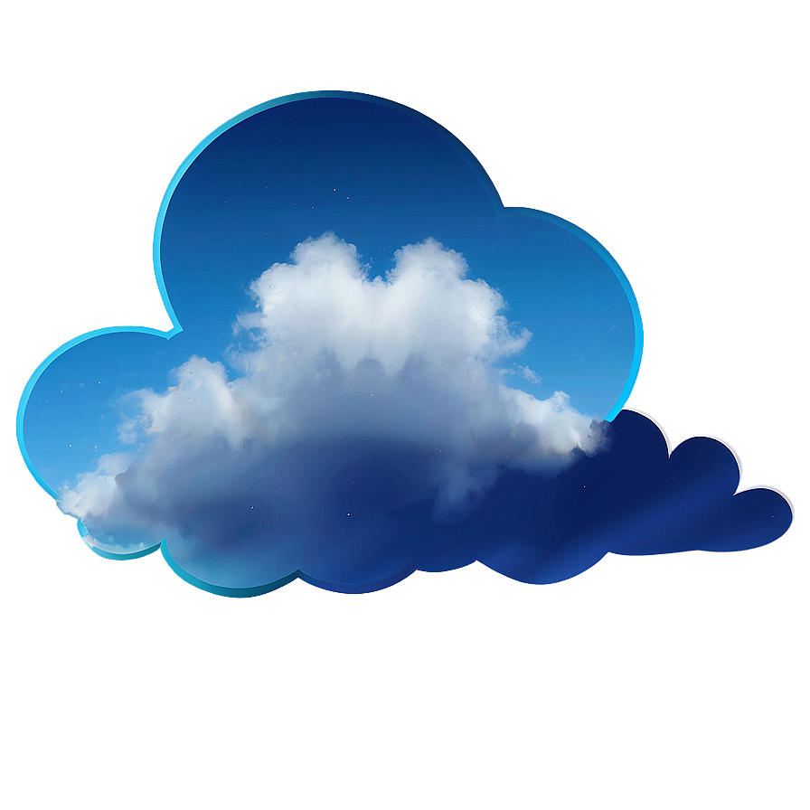 Soft Blue Gradient Clouds Png Rcu PNG Image