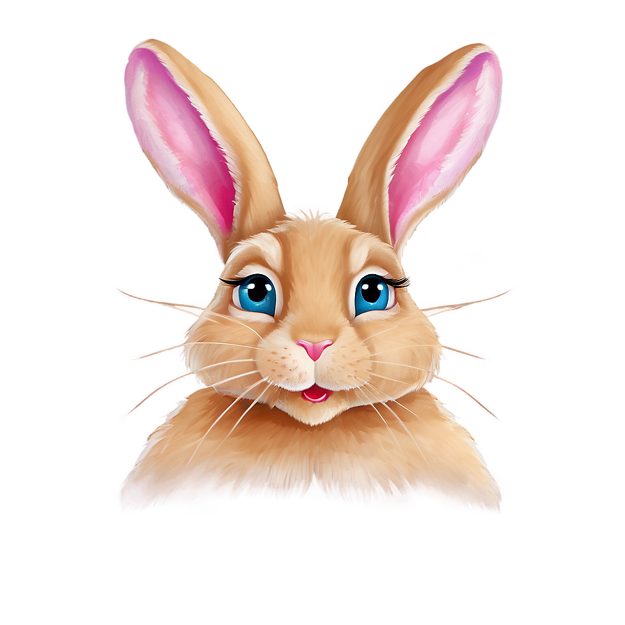 Soft Bunny Visage Png Uvi PNG Image