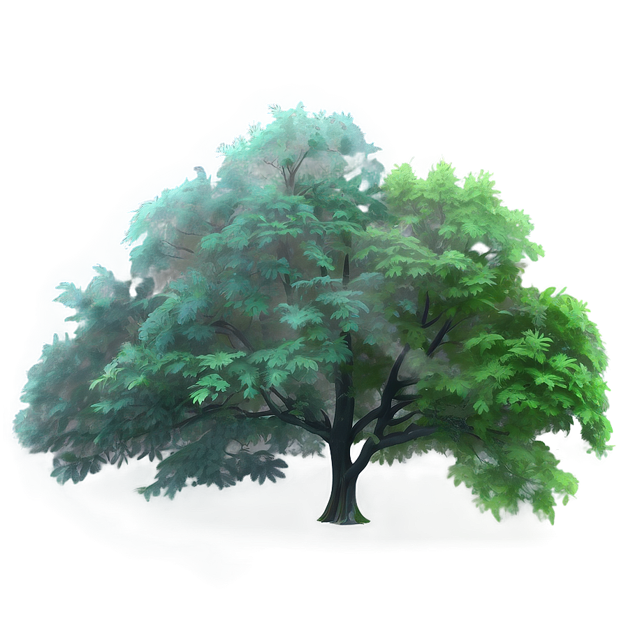 Soft Misty Forest Png Kfk PNG Image