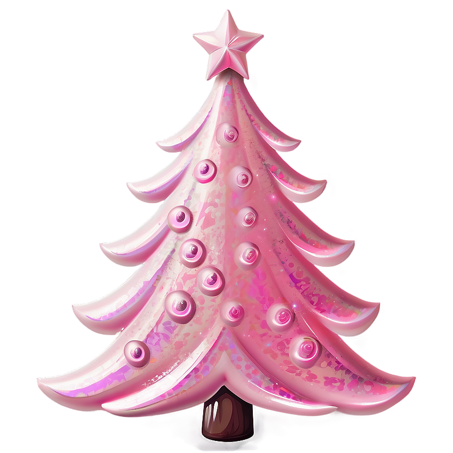 Soft Pink Christmas Tree Png Rts PNG Image