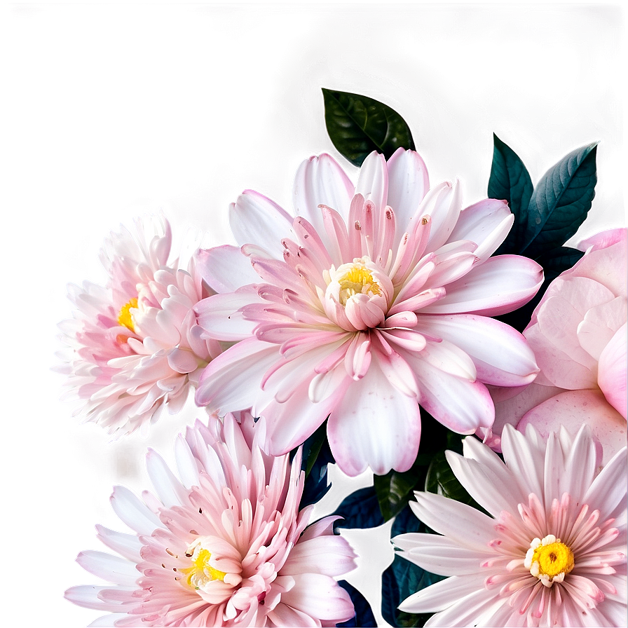 Soft Pink Floral Design Png Dqk PNG Image