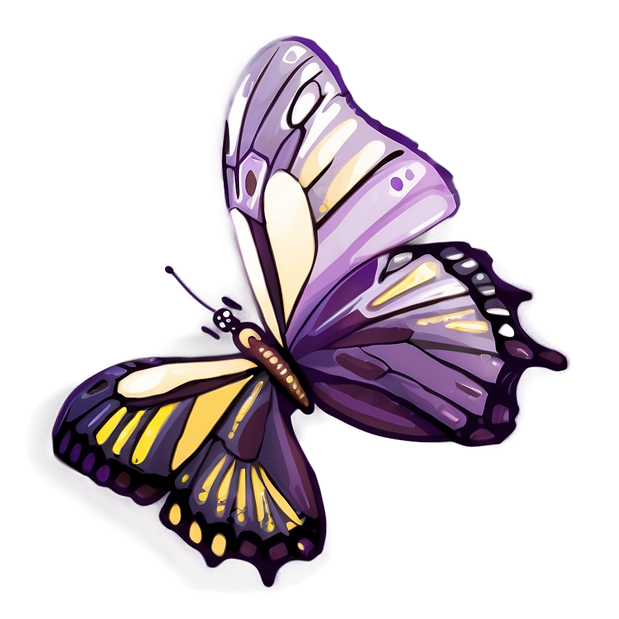 Soft Purple Butterfly Png Qfa PNG Image