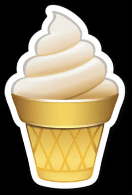 Soft Serve Ice Cream Emoji PNG Image