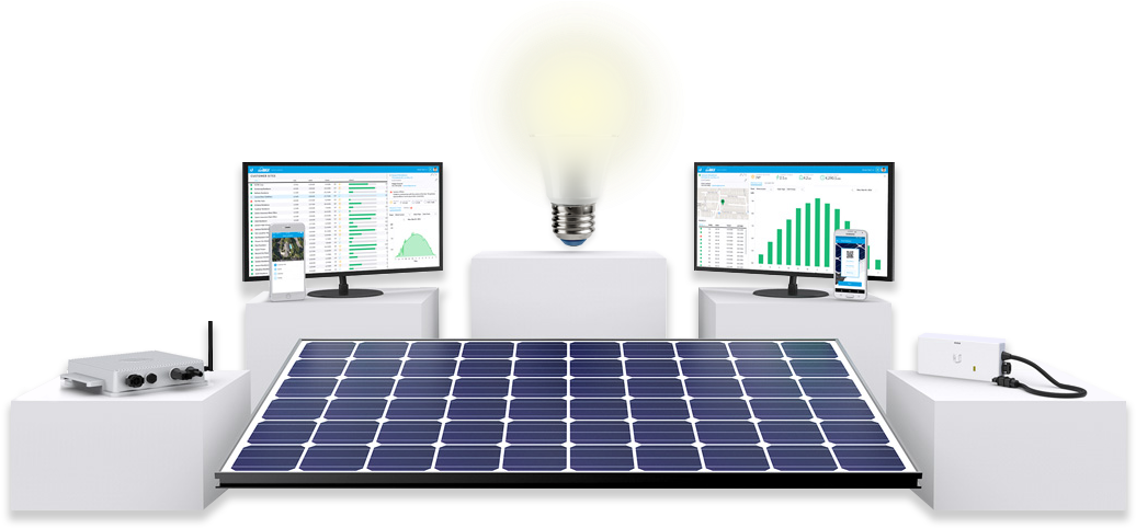 Solar Energy Componentsand Monitoring PNG Image