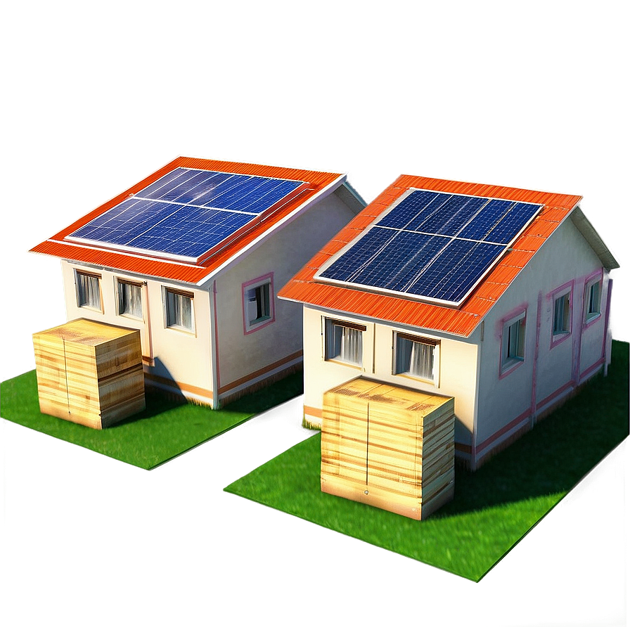 Solar Houses Png Pck PNG Image