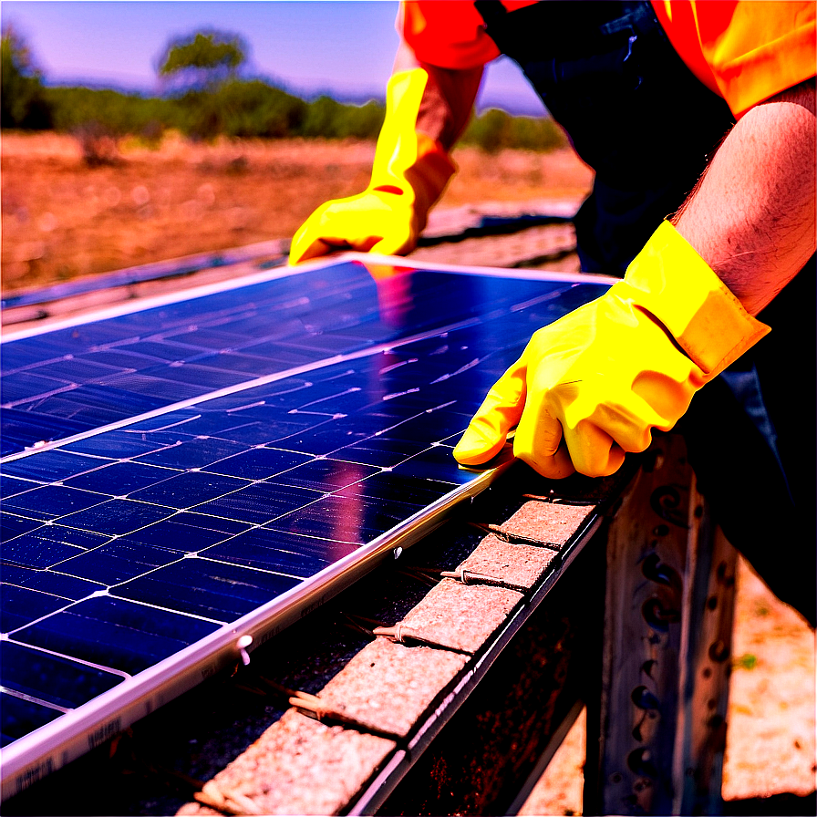 Solar Panel Maintenance Png Hcd PNG Image