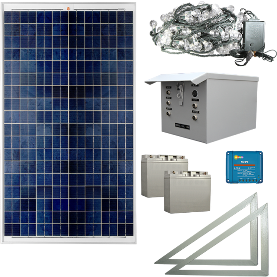 Solar Panel System Components PNG Image