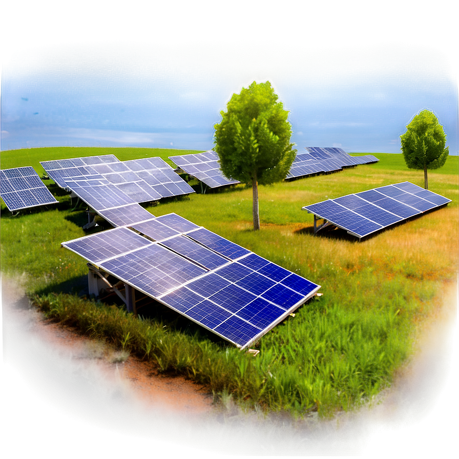 Solar Panels In Field Png 05252024 PNG Image