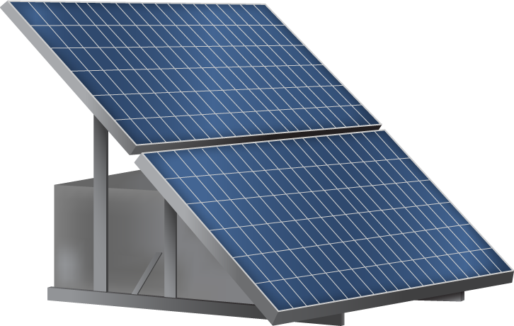 Solar Panels Stand Alone System PNG Image