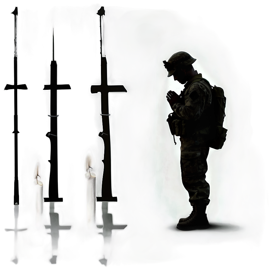 Soldier In Prayer Silhouette Png 56 PNG Image