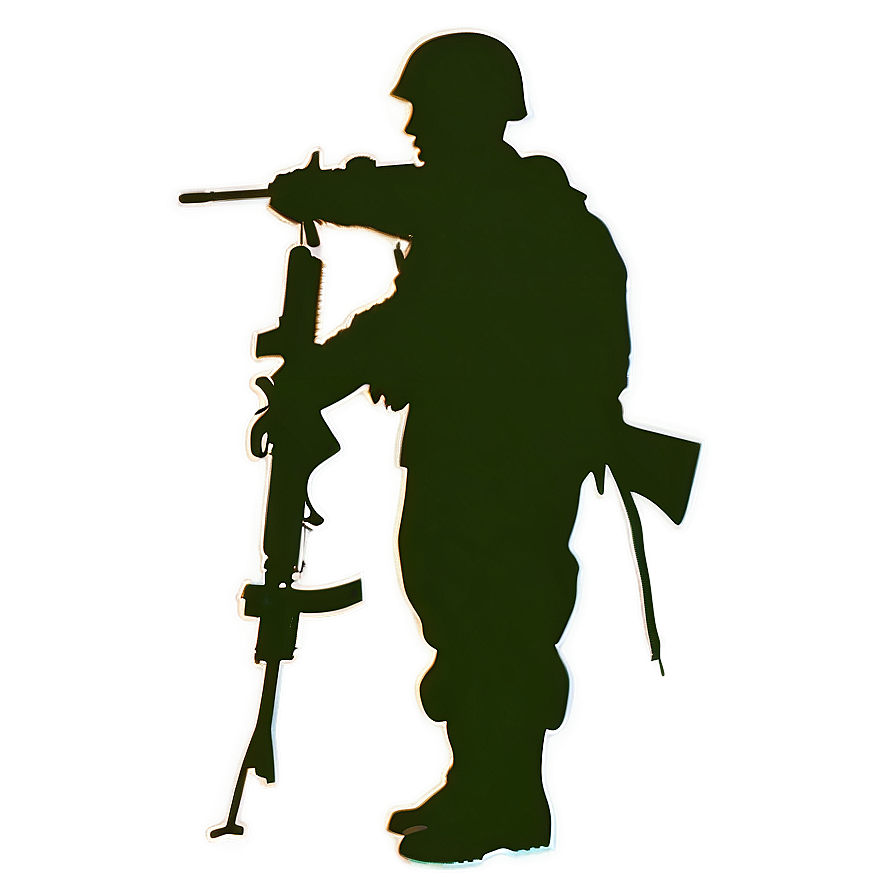 Soldier Silhouettes On Battlefield Png Vrv34 PNG Image