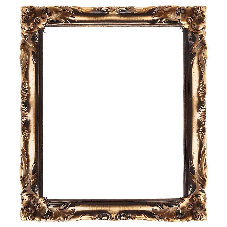 Solid Gold Frame Png 6 PNG Image