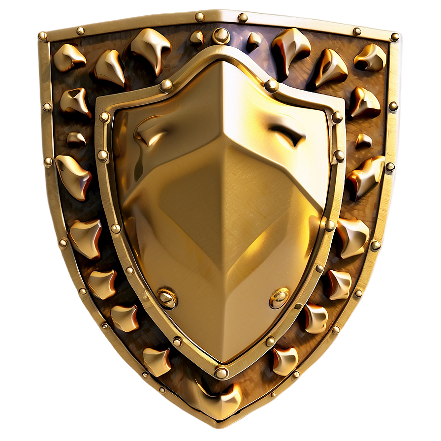 Solid Gold Shield Png 06282024 PNG Image