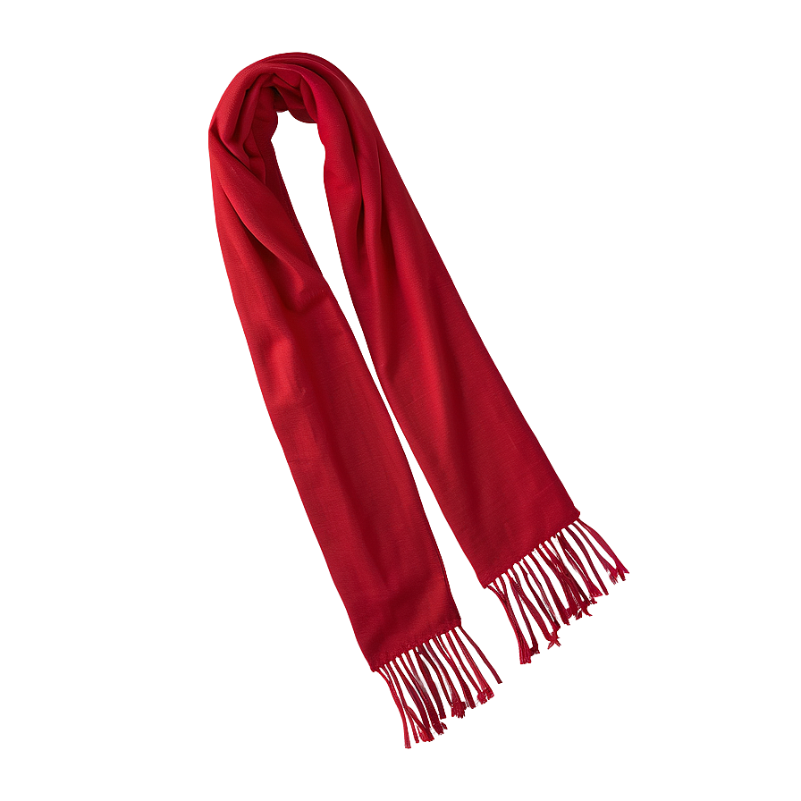 Solid Red Scarf Png 06252024 PNG Image