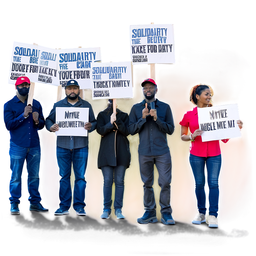 Solidarity Picket Sign Png 06212024 PNG Image