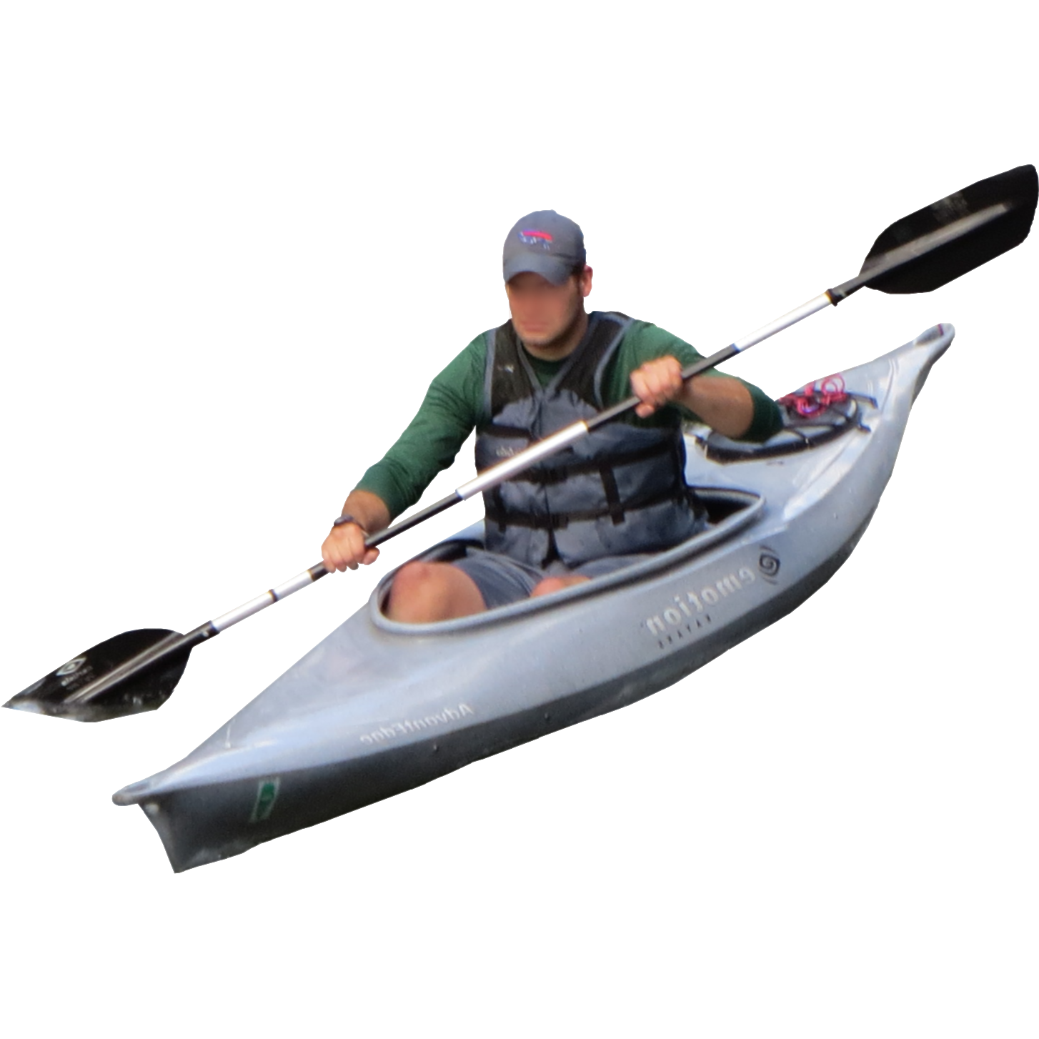 Solo Kayakerin Action PNG Image