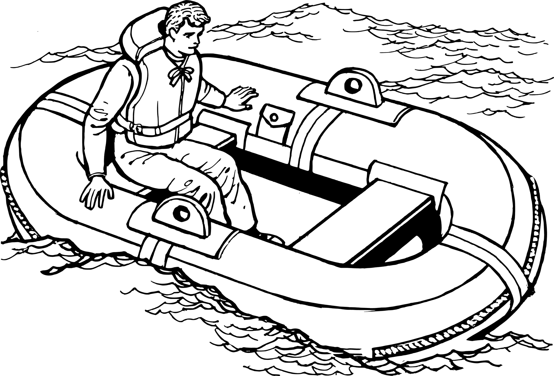 Solo Rafting Adventure PNG Image