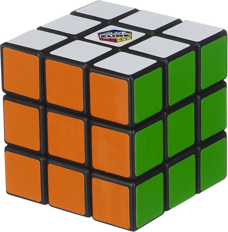 Solved Rubiks Cube Display PNG Image