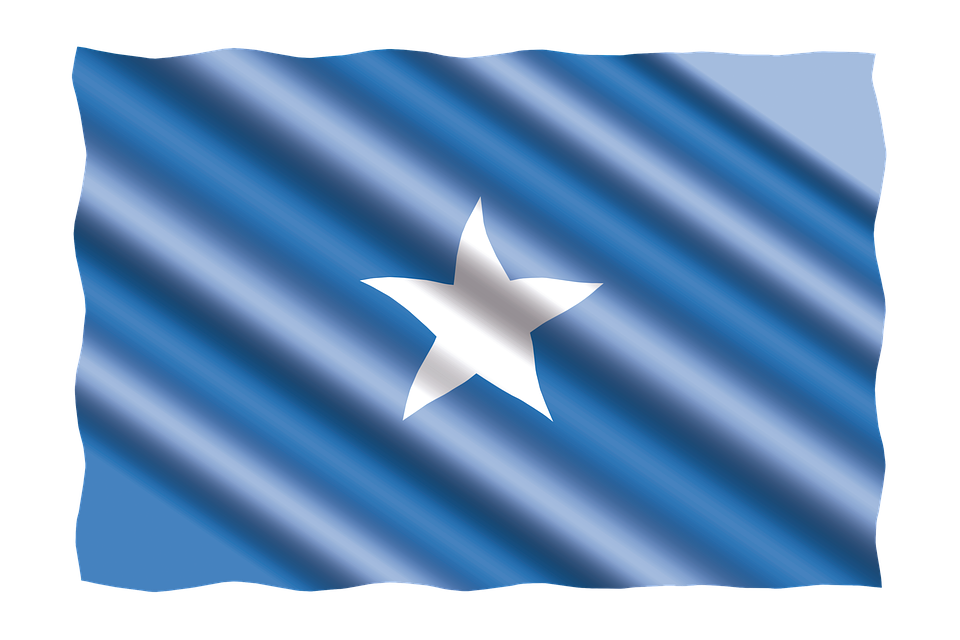 Somali Flag Waving PNG Image