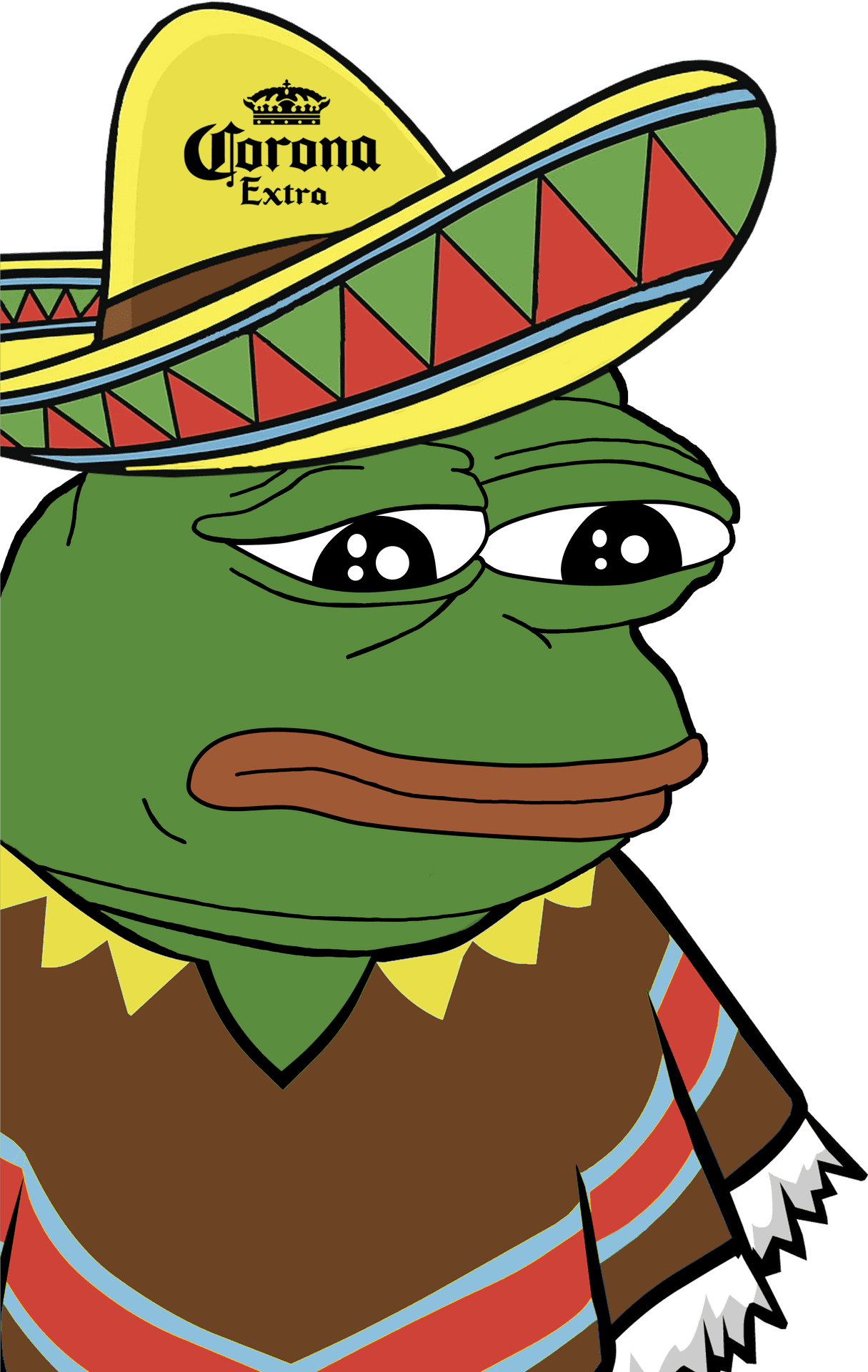 Sombrero Wearing Pepe Frog.png PNG Image