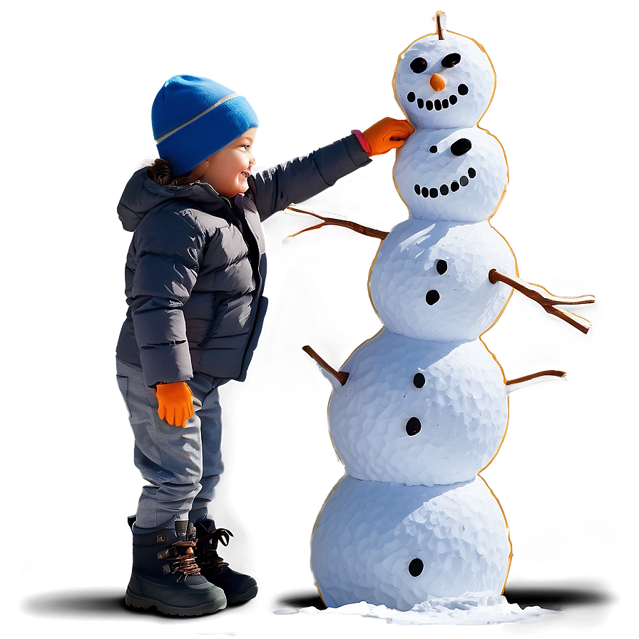 Son's First Snowman Png Dvc PNG Image