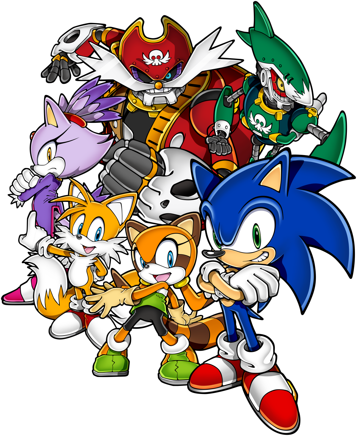 Sonic_and_ Friends_ Adventure_ Pose PNG Image