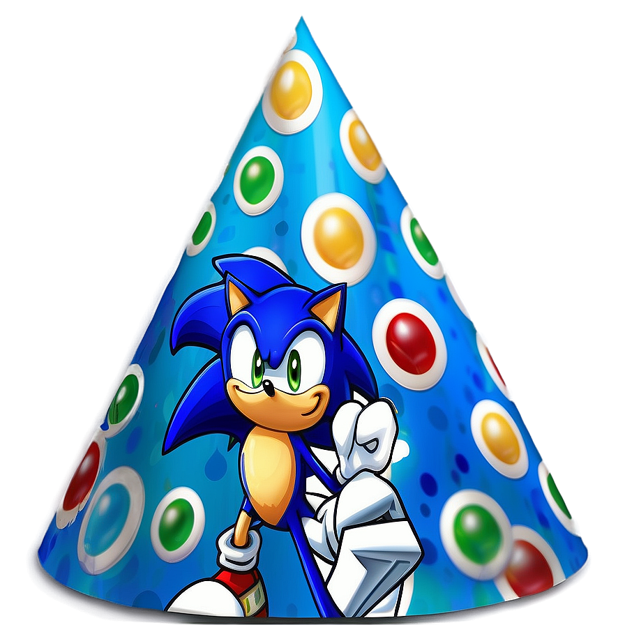 Sonic Birthday Party Hat Design Png Ssy PNG Image