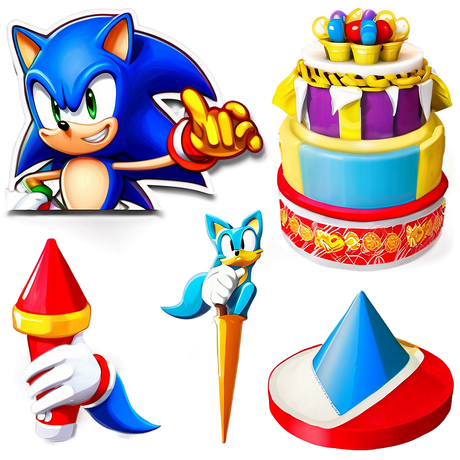 Sonic Birthday Party Theme Inspiration Png Uxv79 PNG Image