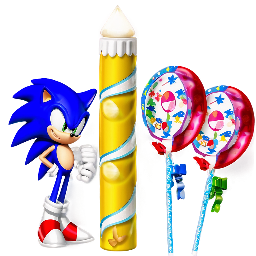 Sonic Birthday Table Setting Png 06132024 PNG Image