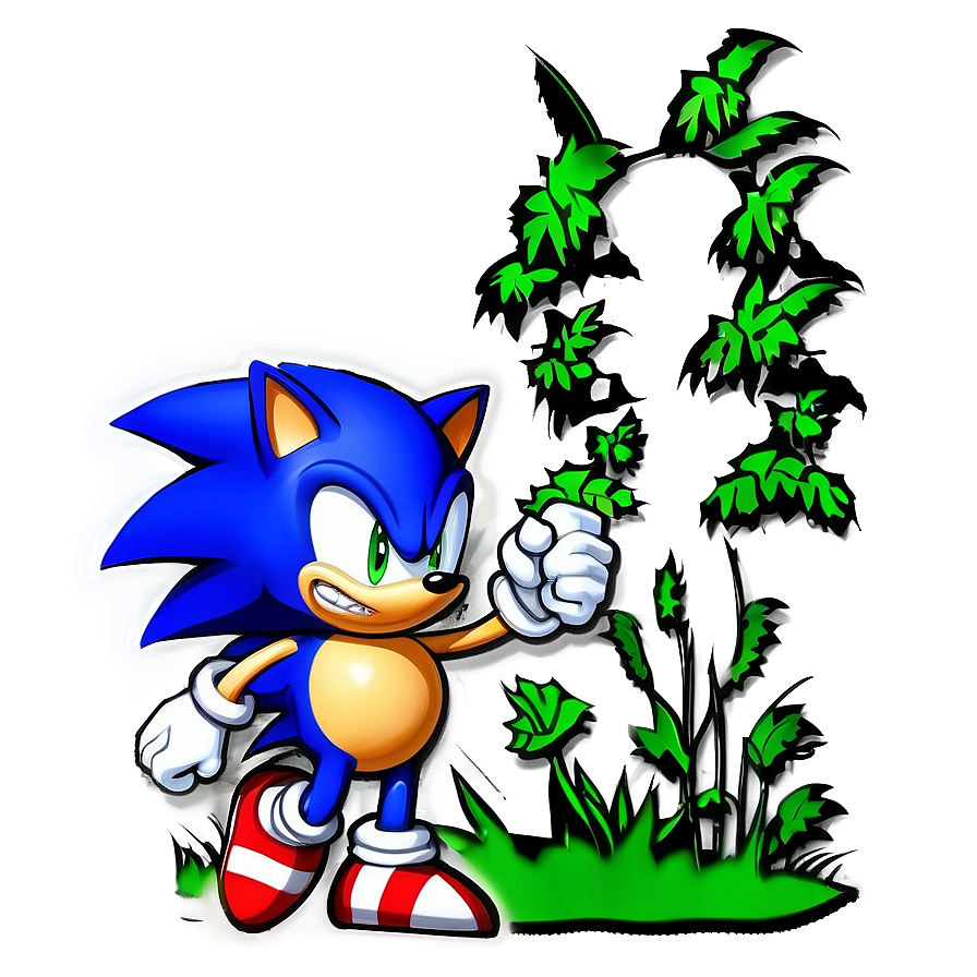 Sonic In Green Hill Zone Png Ynf76 PNG Image