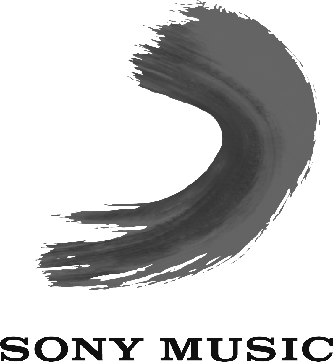 Sony Music Logo Brush Stroke Design PNG Image