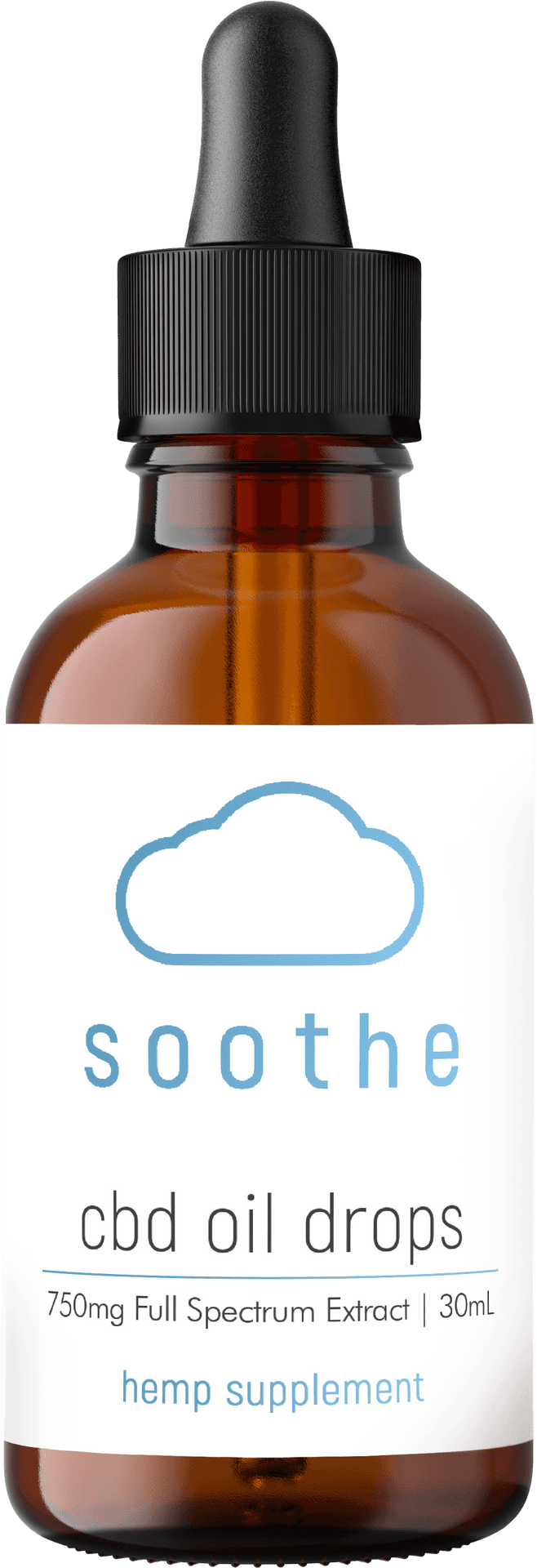 Soothe C B D Oil Drops Bottle PNG Image