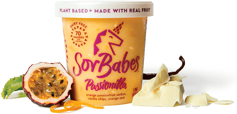 Sor Babes Passionilla Sorbet Packaging PNG Image