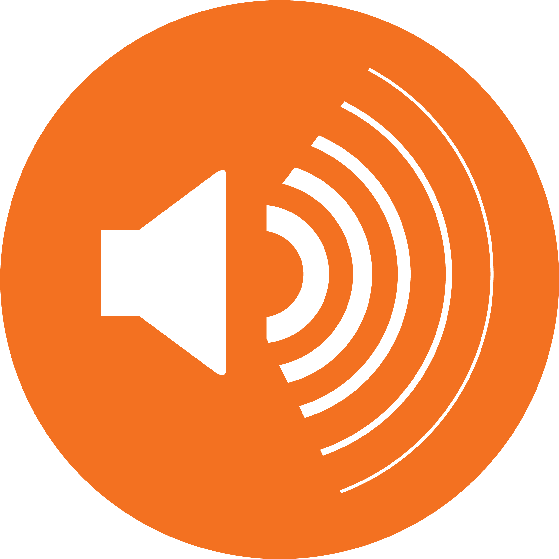 Sound Icon Orange Background PNG Image