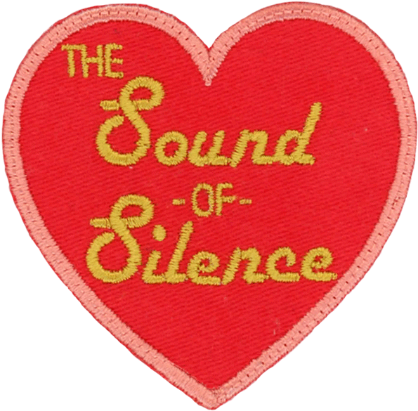 Soundof Silence Heart Patch PNG Image