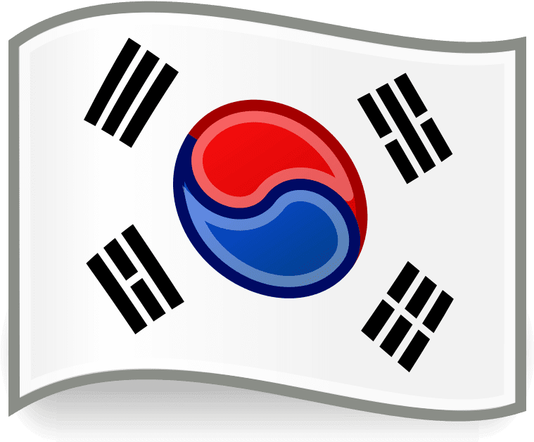 South Korean Flag Illustration PNG Image