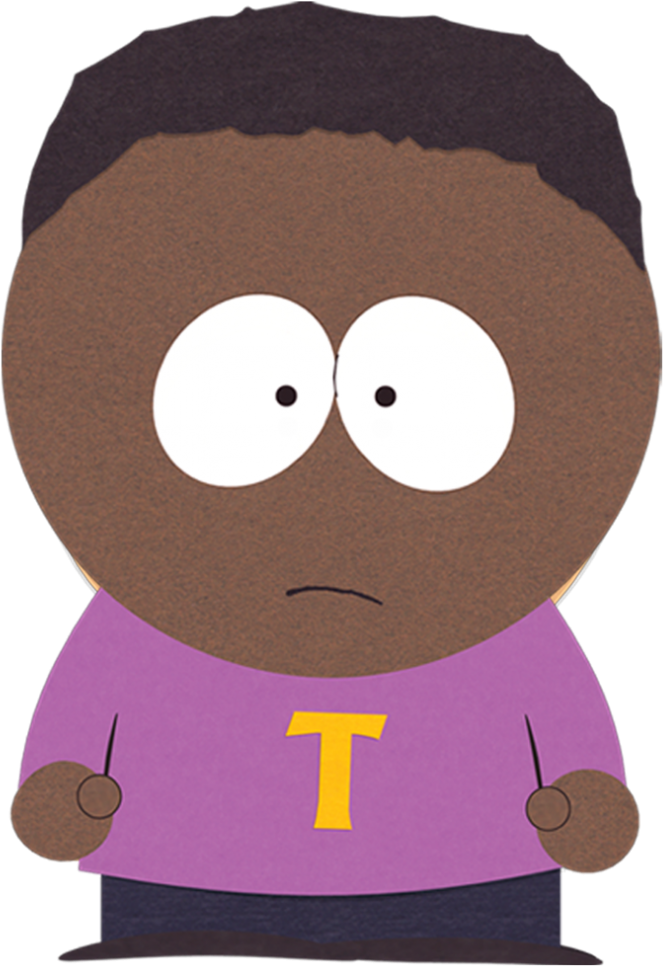 South Park Character Token Black PNG Image