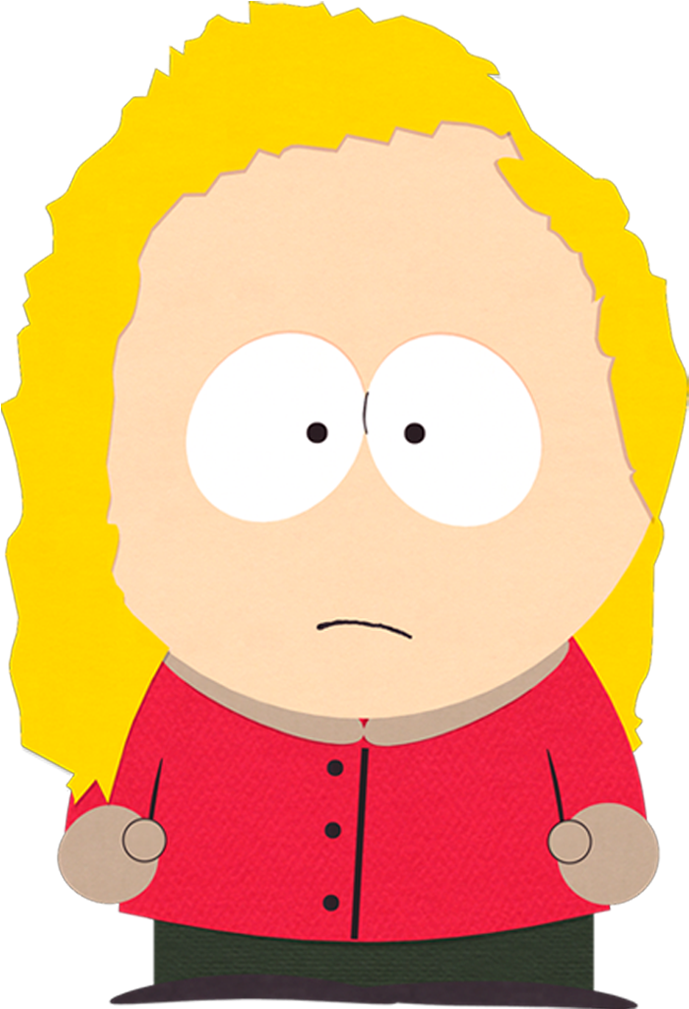 South Park Yellow Haired Character PNG Image