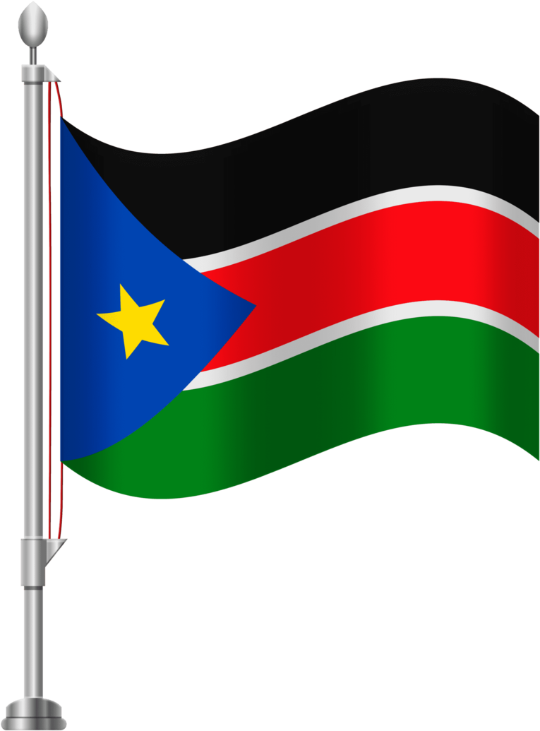 South Sudan Flagon Pole PNG Image