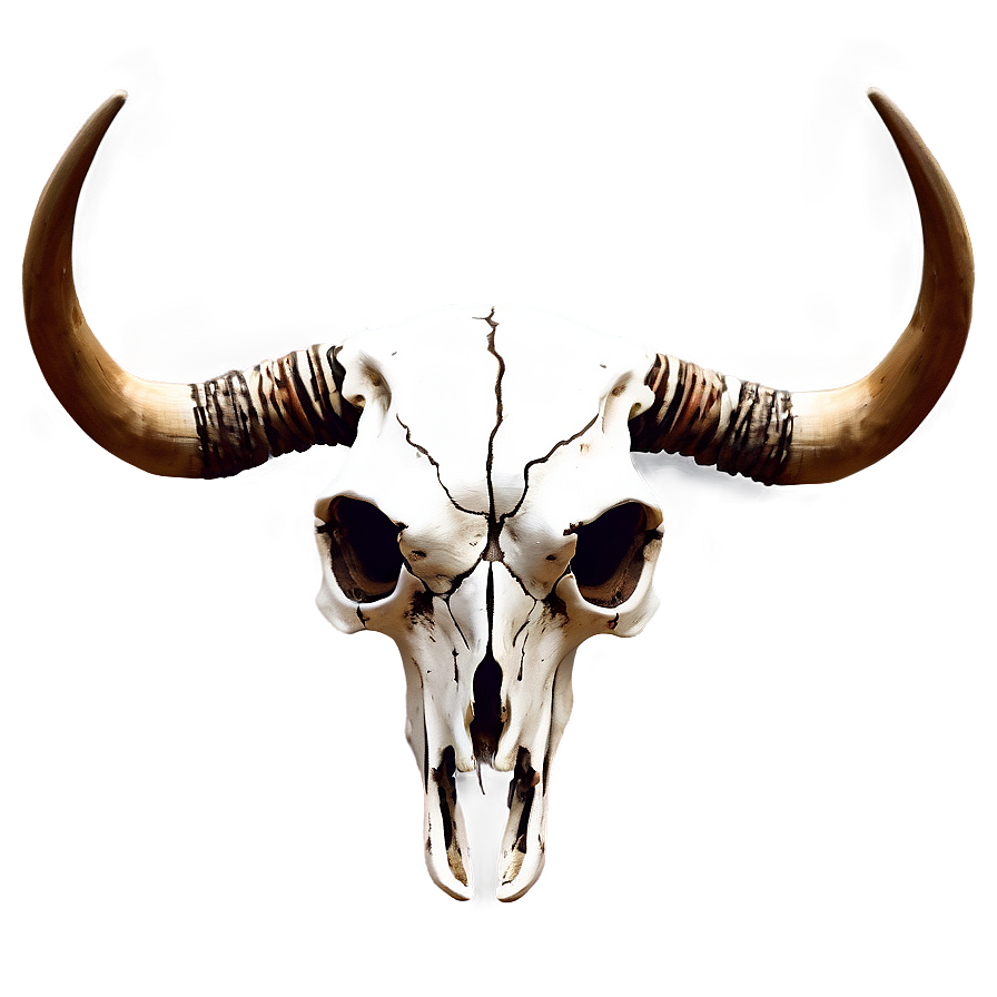 Southwestern Longhorn Skull Art Png Ivf28 PNG Image