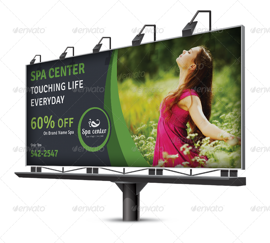 Spa Center Billboard Advertisement PNG Image