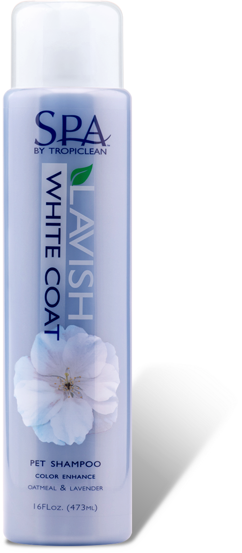 Spa Lavish White Coat Pet Shampoo Bottle PNG Image