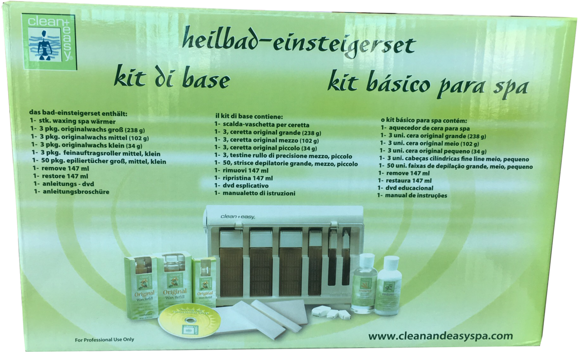 Spa Waxing Starter Kit Multilingual Packaging PNG Image