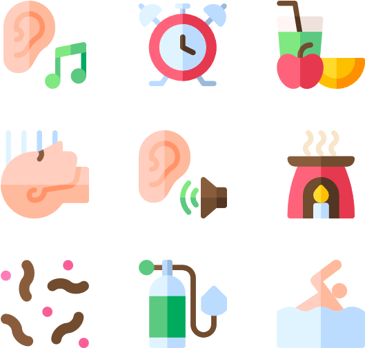 Spa Wellness Icons Set PNG Image