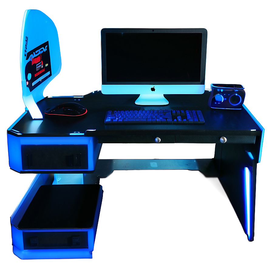 Space-saving Gaming Desk Png 06212024 PNG Image