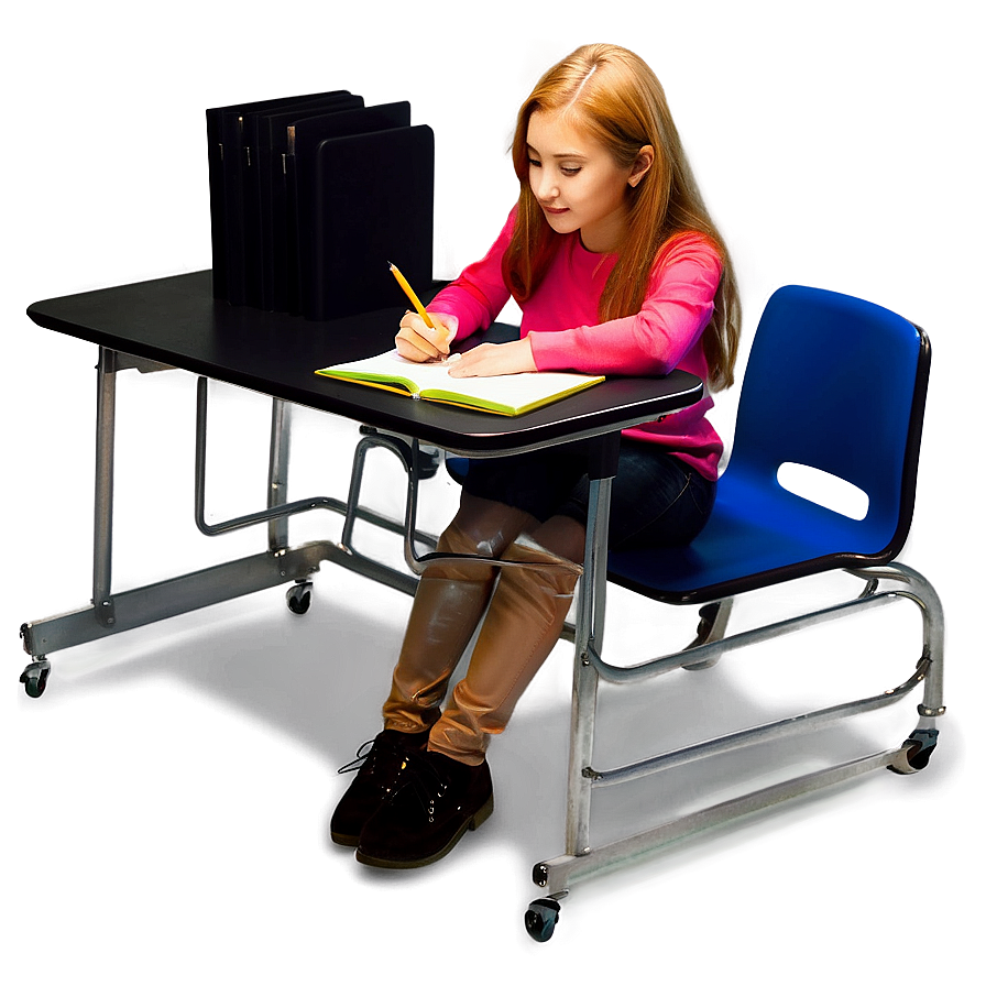 Space-saving Student Desk Png Wdr85 PNG Image