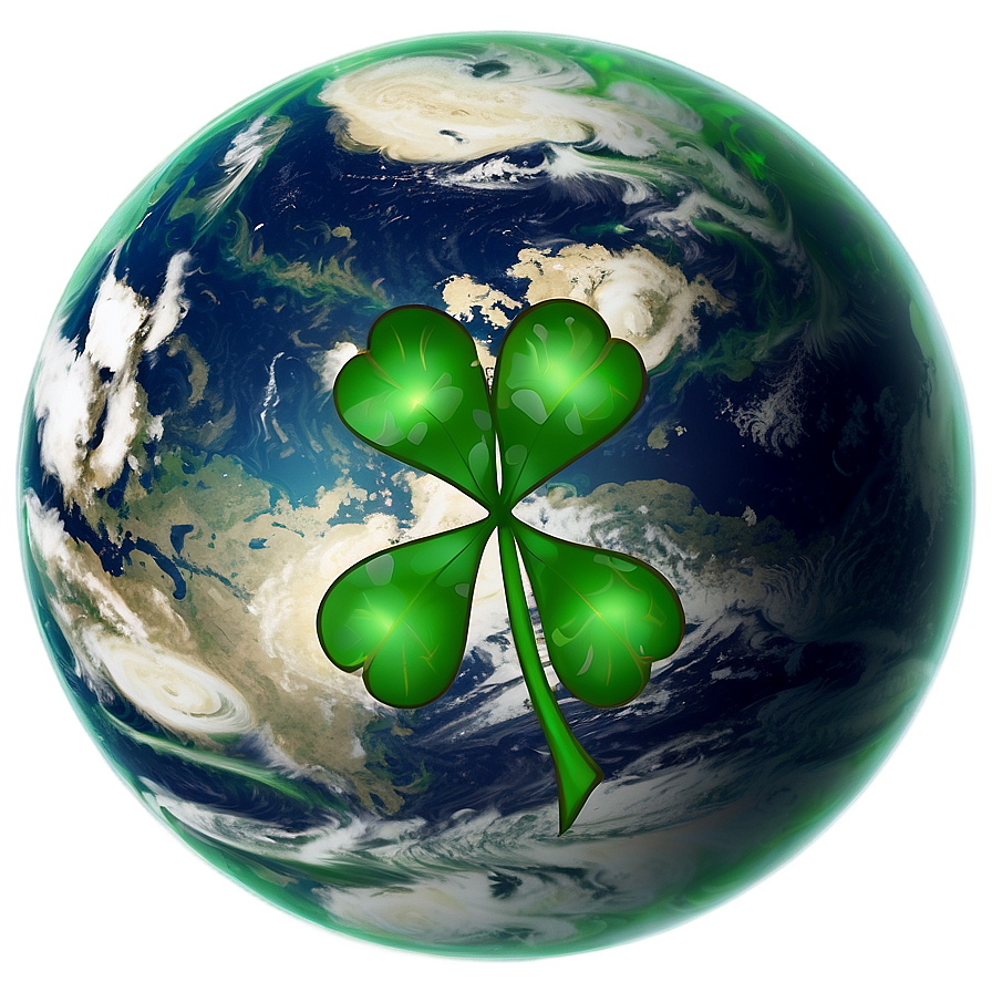 Space Shamrock Planet Png Ahb PNG Image