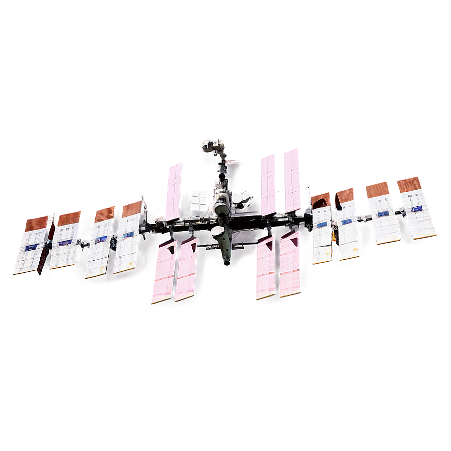 Space Station With Moon Background Png Hsu PNG Image