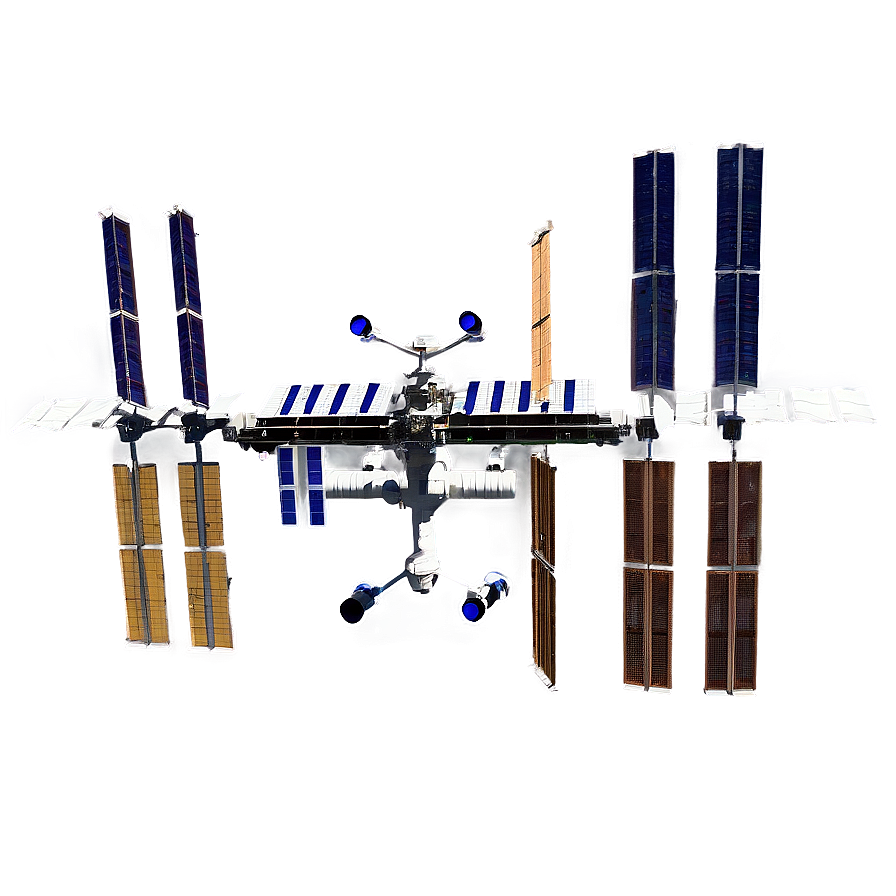 Space Station With Satellites Png Xfh PNG Image