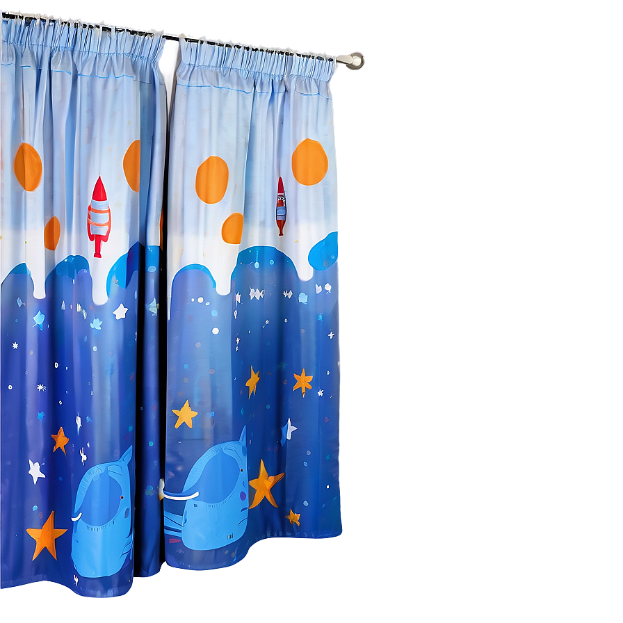 Space Themed Kids Curtain Png 82 PNG Image